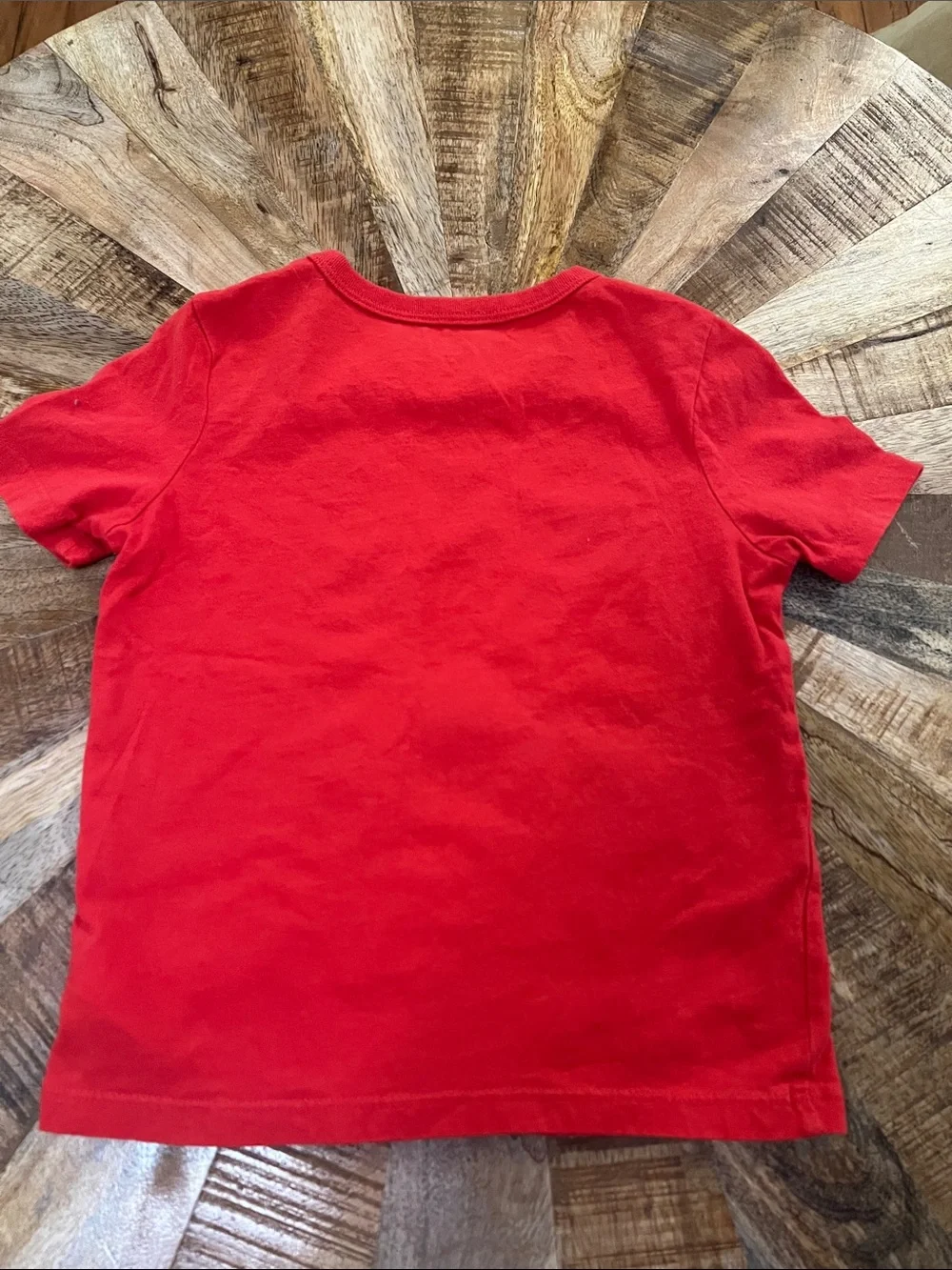 GAP Red Short-Sleeve Tee with Blue Beetle Print